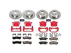 PowerStop Z23 Evolution Sport 6-Lug Brake Rotor, Pad and Caliper Kit; Front and Rear (99-02 Silverado 1500 w/ Single Piston Rear Calipers)