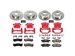 PowerStop Z23 Evolution Sport 6-Lug Brake Rotor, Pad and Caliper Kit; Front and Rear (03-06 Silverado 1500 w/ Single Piston Rear Calipers)