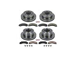 PowerStop OE Replacement 8-Lug Brake Rotor and Pad Kit; Front and Rear (12-19 Silverado 2500 HD SRW)