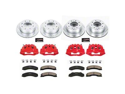 PowerStop Z23 Evolution Sport 8-Lug Brake Rotor, Pad and Caliper Kit; Front and Rear (12-14 Silverado 2500 HD)