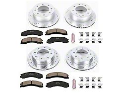 PowerStop Z23 Evolution Sport 8-Lug Brake Rotor and Pad Kit; Front and Rear (12-19 Silverado 2500 HD SRW)