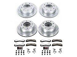 PowerStop Z36 Extreme Truck and Tow 8-Lug Brake Rotor and Pad Kit; Front and Rear (15-19 Silverado 2500 HD)