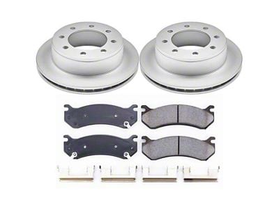 PowerStop Z17 Evolution Plus 8-Lug Brake Rotor and Pad Kit; Rear (07-10 Silverado 3500 HD SRW)