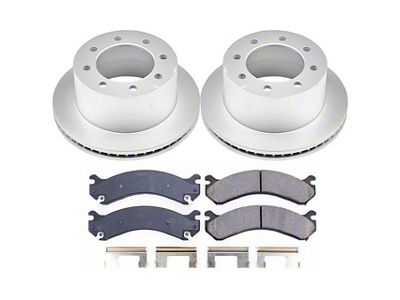 PowerStop Z17 Evolution Plus 8-Lug Brake Rotor and Pad Kit; Rear (07-10 Silverado 3500 HD DRW)