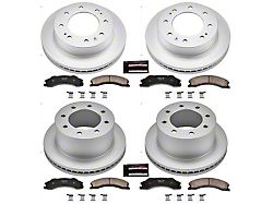 PowerStop Z17 Evolution Plus 8-Lug Brake Rotor and Pad Kit; Front and Rear (2011 Silverado 3500 HD DRW)