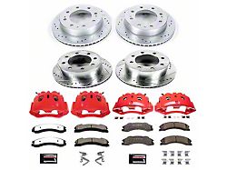 PowerStop Z36 Extreme Truck and Tow 8-Lug Brake Rotor, Pad and Caliper Kit; Front and Rear (12-19 Silverado 3500 HD DRW)