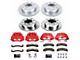 PowerStop Z36 Extreme Truck and Tow 8-Lug Brake Rotor, Pad and Caliper Kit; Front and Rear (12-19 Silverado 3500 HD DRW)