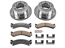 PowerStop Z36 Extreme Truck and Tow 8-Lug Brake Rotor and Pad Kit; Rear (07-10 Silverado 3500 HD DRW)