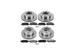 PowerStop OE Replacement 8-Lug Brake Rotor and Pad Kit; Front and Rear (2012 4WD F-250 Super Duty)