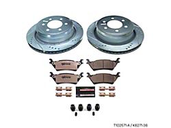 PowerStop Z36 Extreme Truck and Tow 6-Lug Brake Rotor and Pad Kit; Rear (12-14 2WD/4WD F-150; 15-17 F-150 w/ Manual Parking Brake; 17-18 F-150 Raptor)