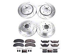 PowerStop Z23 Evolution Sport 6-Lug Brake Rotor and Pad Kit; Front and Rear (18-20 F-150 w/ Electric Parking Brake; 19-20 F-150 Raptor)