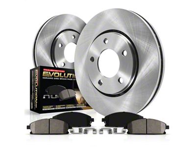 PowerStop OE Replacement 8-Lug Brake Rotor and Pad Kit; Front (94-96 4WD RAM 2500 w/ 4,500 lb. Front Axle)