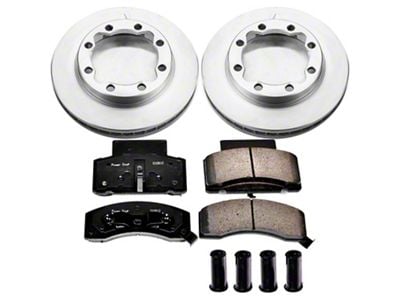 PowerStop Z17 Evolution Plus 8-Lug Brake Rotor and Pad Kit; Front (94-96 4WD RAM 2500 w/ 4,500 lb. Front Axle)