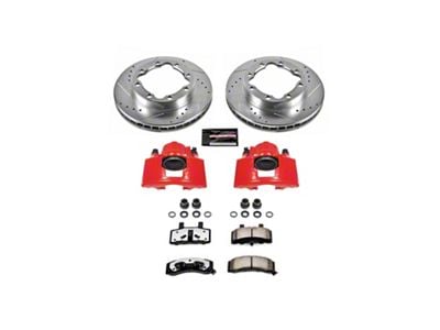 PowerStop Z36 Extreme Truck and Tow 8-Lug Brake Rotor, Pad and Caliper Kit; Front (94-96 4WD RAM 2500 w/ 3,500 lb. Front Axle)