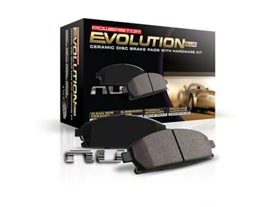 PowerStop Z17 Evolution Plus Clean Ride Ceramic Brake Pads; Front Pair (94-96 4WD RAM 3500 w/ 3,500 lb. Front Axle)