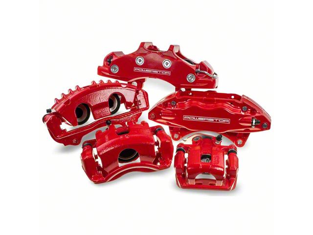 PowerStop Performance Front Brake Calipers; Red (15-20 Canyon)