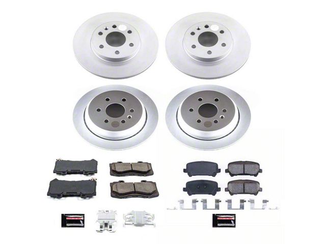 PowerStop Z17 Evolution Plus 6-Lug Brake Rotor and Pad Kit; Front and Rear (15-20 Canyon)