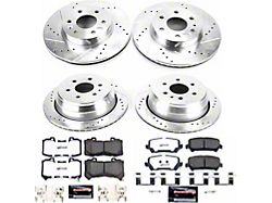 PowerStop Z36 Extreme Truck and Tow 6-Lug Brake Rotor and Pad Kit; Front and Rear (15-20 Canyon)