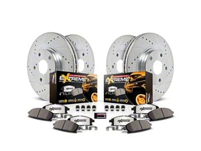 PowerStop Z36 Extreme Truck and Tow 6-Lug Brake Rotor and Pad Kit; Front and Rear (21-22 Canyon)