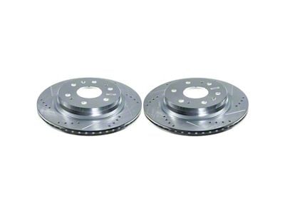 PowerStop Evolution Cross-Drilled and Slotted 6-Lug Rotors; Rear Pair (23-25 Colorado)