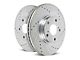 PowerStop Evolution Cross-Drilled and Slotted 6-Lug Rotors; Front Pair (97-02 Dakota)