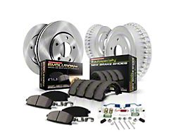 PowerStop OE Replacement 6-Lug Brake Rotor, Drum and Pad Kit; Front and Rear (97-98 Dakota w/ 9-Inch Rear Drum Brakes)