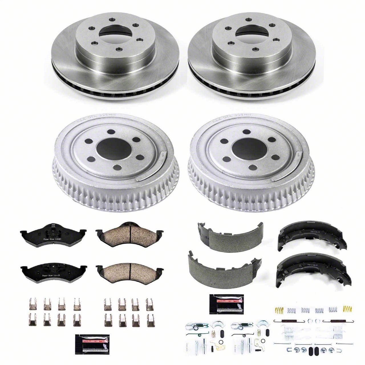 PowerStop Dakota OE Replacement 6-Lug Brake Rotor, Drum and Pad Kit ...