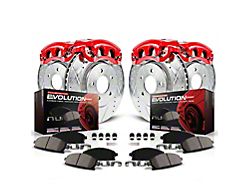 PowerStop Z23 Evolution 6-Lug Brake Rotor, Pad and Caliper Kit; Front and Rear (03-04 Dakota w/ Rear Disc Brakes)