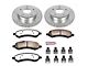 PowerStop Z36 Extreme Truck and Tow 5-Lug Brake Rotor and Pad Kit; Front (05-11 Dakota)