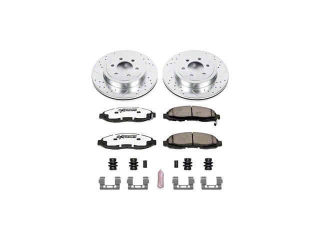 PowerStop Z36 Extreme Truck and Tow 6-Lug Brake Rotor and Pad Kit; Front (03-04 Dakota)