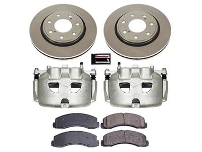 PowerStop OE Replacement 7-Lug Brake Rotor, Pad and Caliper Kit; Front (10-11 2WD/4WD F-150)