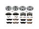 PowerStop OE Replacement 5-Lug Brake Rotor, Pad and Caliper Kit; Front and Rear (99-Early 00 F-150 Lightning)