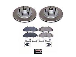 PowerStop Semi-Coated 5-Lug Brake Rotor and Pad Kit; Front (97-03 4WD F-150)