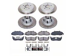 PowerStop Semi-Coated 5-Lug Brake Rotor and Pad Kit; Front and Rear (Late 00-03 2WD F-150 w/ Rear Disc Brakes, Excluding Lightning)