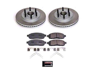 PowerStop Semi-Coated 6-Lug Brake Rotor and Pad Kit; Front (04-08 2WD F-150)