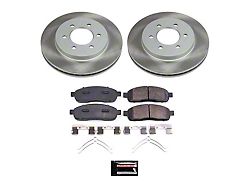 PowerStop Semi-Coated 6-Lug Brake Rotor and Pad Kit; Front (04-08 4WD F-150)