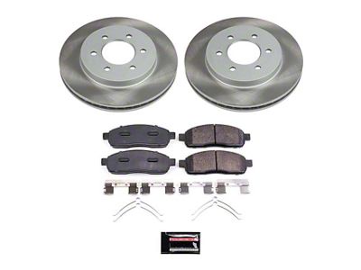 PowerStop Semi-Coated 6-Lug Brake Rotor and Pad Kit; Front (04-08 4WD F-150)