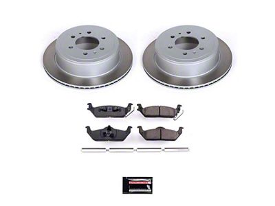 PowerStop Semi-Coated 6-Lug Brake Rotor and Pad Kit; Rear (04-11 F-150)