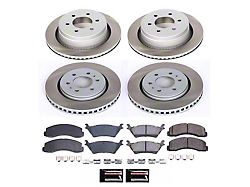 PowerStop Semi-Coated 6-Lug Brake Rotor and Pad Kit; Front and Rear (12-14 F-150; 15-17 F-150 w/ Manual Parking Brake; 17-18 F-150 Raptor)