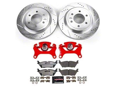 PowerStop Z36 Extreme Truck and Tow 6-Lug Brake Rotor, Pad and Caliper Kit; Front (18-20 F-150)