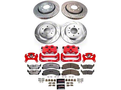 PowerStop Z36 Extreme Truck and Tow 6-Lug Brake Rotor, Pad and Caliper Kit; Front and Rear (18-20 F-150 w/ Electric Parking Brake; 19-20 F-150 Raptor)