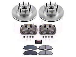 PowerStop OE Replacement 8-Lug Brake Rotor, Pad and Caliper Kit; Front (13-22 2WD F-250 Super Duty)