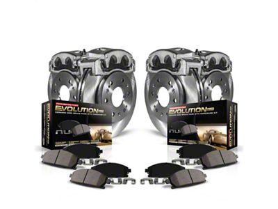 PowerStop OE Replacement 8-Lug Brake Rotor, Pad and Caliper Kit; Front and Rear (03-04 2WD F-250 Super Duty)