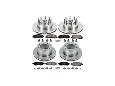 PowerStop OE Replacement 8-Lug Brake Rotor and Pad Kit; Front and Rear (05-Early 07 2WD F-250 Super Duty)