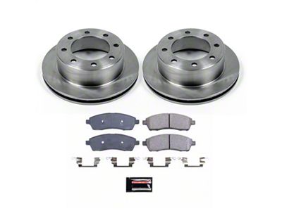 PowerStop OE Replacement 8-Lug Brake Rotor and Pad Kit; Rear (99-04 F-250 Super Duty)