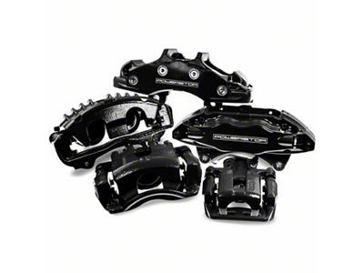 PowerStop Performance Rear Brake Calipers; Black (Late 00-04 F-250 Super Duty)