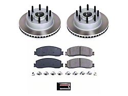 PowerStop Semi-Coated 8-Lug Brake Rotor and Pad Kit; Front (2012 2WD F-250 Super Duty)