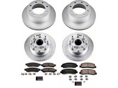 PowerStop Z17 Evolution Plus 8-Lug Brake Rotor and Pad Kit; Front and Rear (Late 07-08 2WD F-250 Super Duty)