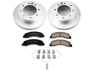 PowerStop Z17 Evolution Plus 8-Lug Brake Rotor and Pad Kit; Front (Early 1999 4WD F-250 Super Duty)