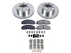 PowerStop Z23 Evolution 8-Lug Brake Rotor, Pad and Caliper Kit; Front (13-22 4WD F-250 Super Duty SRW)